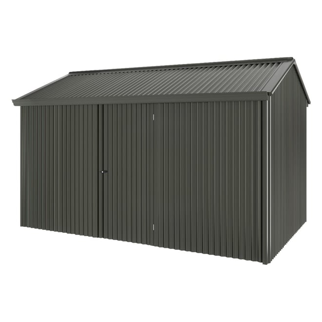 Handi-Heritage Shed H4 3.96X2.52 Roof:Slate Grey Wall:Slate Grey Front/Rear Single Door