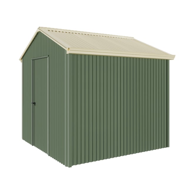 Handi-Heritage Shed H1 2.54X2.52 Roof:Primrose Wall:Rivergum Gable End Single Door