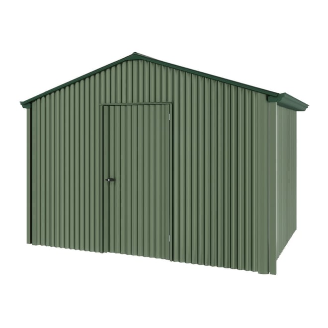 Handi-Heritage Shed H2 3.30X2.52 Roof:Caulfield Green Wall:Rivergum Gable End Single Door