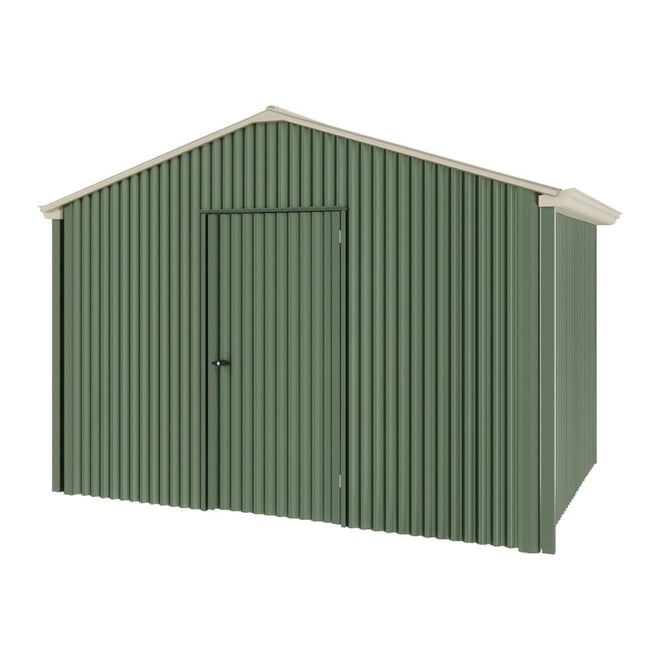 Handi-Heritage Shed H2 3.30X2.52 Roof:Merino Wall:Rivergum Gable End Single Door