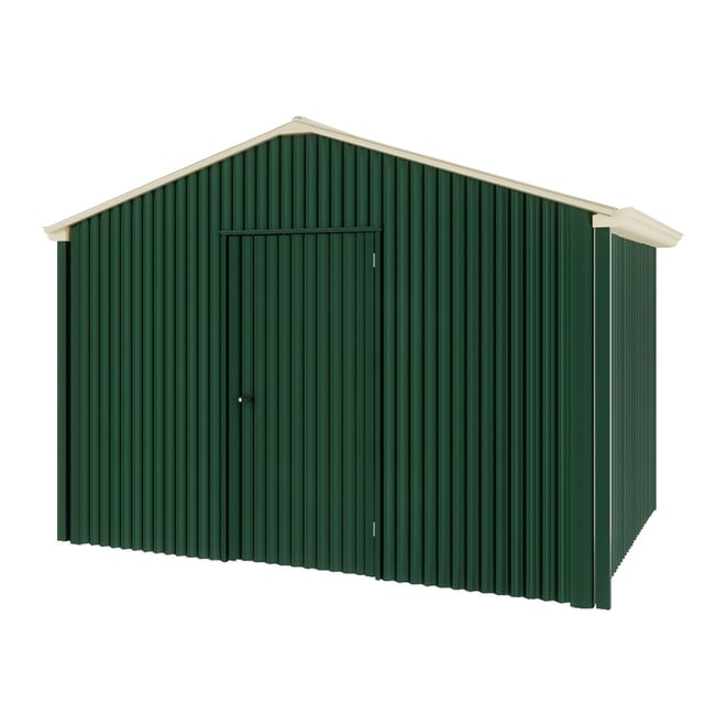 Handi-Heritage Shed H2 3.30X2.52 Roof:Primrose Wall:Caulfield Green Gable End Single Door