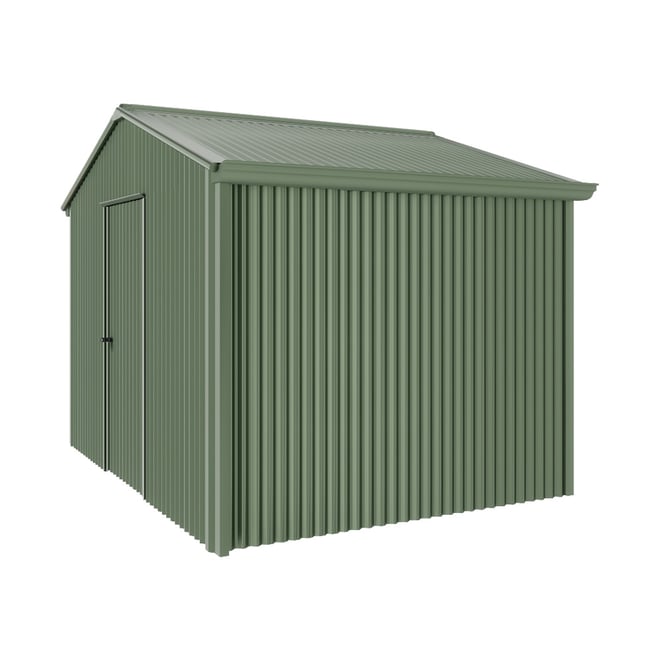 Handi-Heritage Shed H2 3.30X2.52 Roof:Rivergum Wall:Rivergum Gable End Single Door