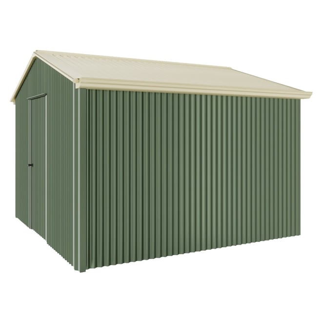 Handi-Heritage Shed H3 3.30X3.30 Roof:Primrose Wall:Rivergum  Gable End Single Door