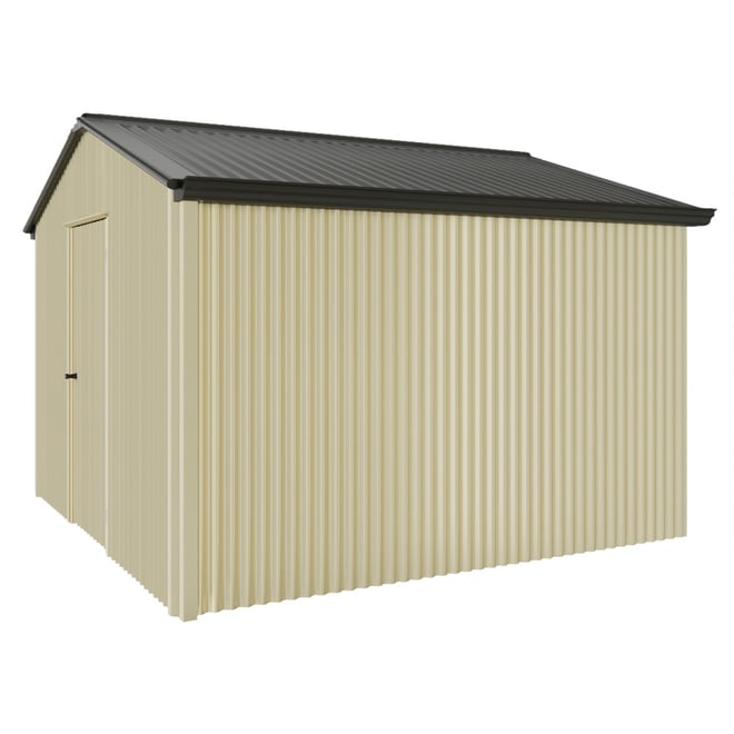 Handi-Heritage Shed H3 3.30X3.30 Roof:Slate Grey Wall:Primrose Gable End Single Door