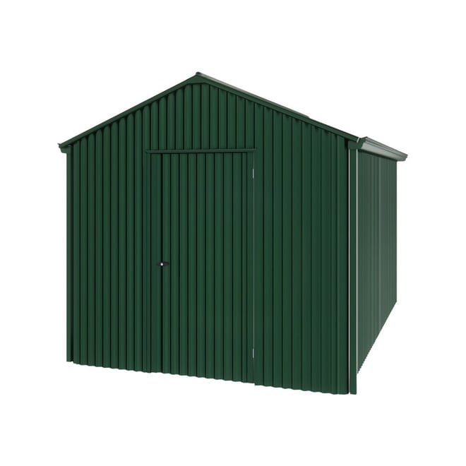 Handi-Heritage Shed H4 3.96X2.52 Roof:Caulfield Green Wall:Caulfield Green Gable End Single Door