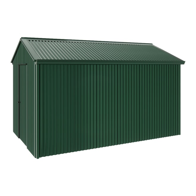 Handi-Heritage Shed H4 3.96X2.52 Roof:Caulfield Green Wall:Caulfield Green Gable End Single Door