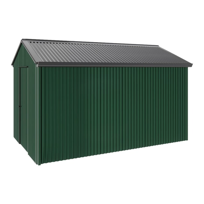 Handi-Heritage Shed H4 3.96X2.52 Roof:Gun Metal Grey Wall:Caulfield Green Gable End Single Door