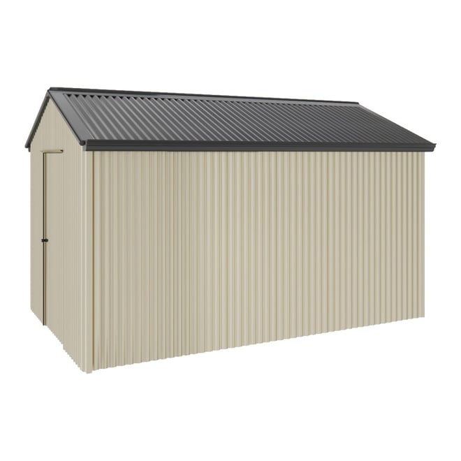 Handi-Heritage Shed H4 3.96X2.52 Roof:Gun Metal Grey Wall:Merino Gable End Single Door