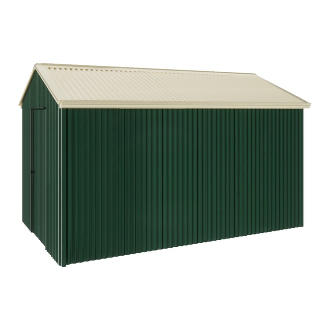 Handi-Heritage Shed H4 3.96X2.52 Roof:Primrose Wall:Caulfield Green Gable End Single Door