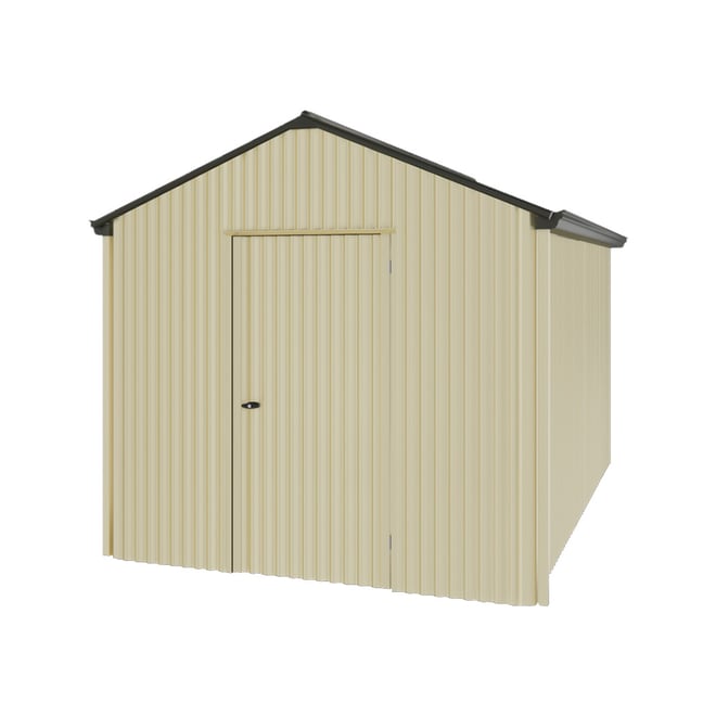 Handi-Heritage Shed H4 3.96X2.52 Roof:Slate Grey Wall:Primrose Gable End Single Door