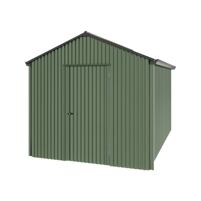 Handi-Heritage Shed H4 3.96X2.52 Roof:Slate Grey Wall:Rivergum Gable End Single Door