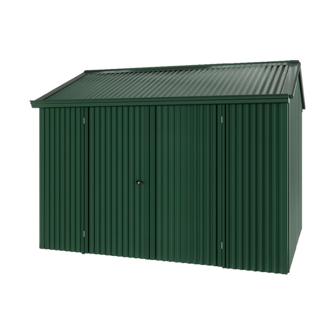 Handi-Heritage Shed H2 3.30X2.52 Roof:Caulfield Green Wall:Caulfield Green Front/Rear Double Door
