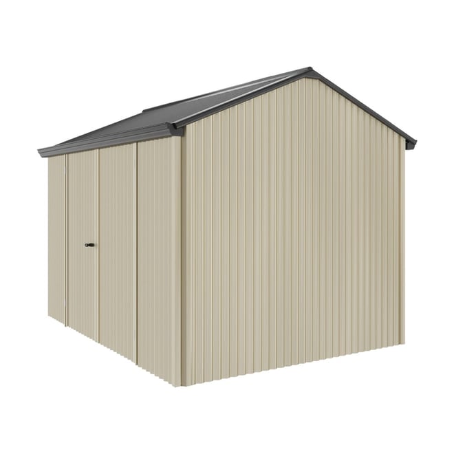 Handi-Heritage Shed H2 3.30X2.52 Roof:Gun Metal Grey Wall:Merino Front/Rear Double Door