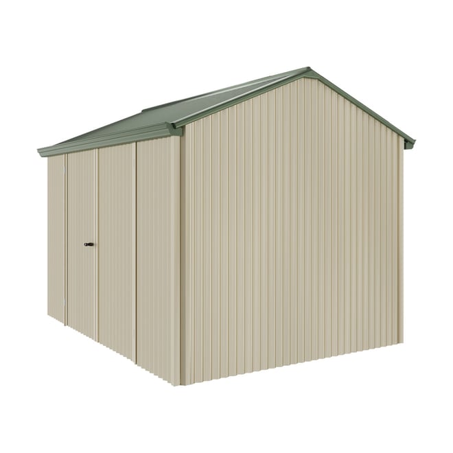 Handi-Heritage Shed H2 3.30X2.52 Roof:Rivergum Wall:Merino Front/Rear Double Door