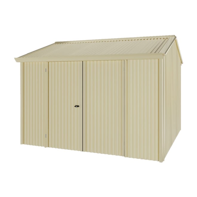 Handi-Heritage Shed H3 3.30X3.30 Roof:Primrose Wall:Primrose Front/Rear Double Door