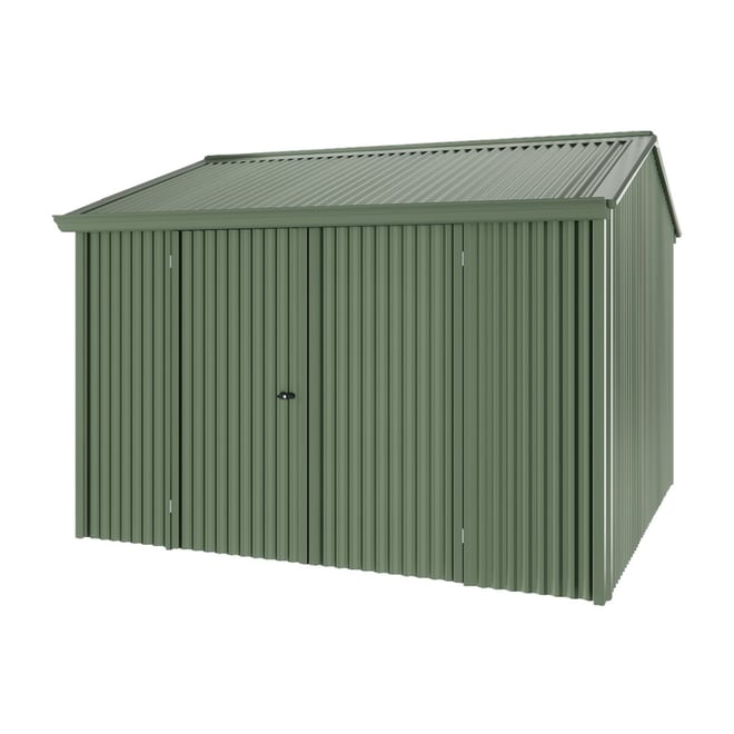 Handi-Heritage Shed H3 3.30X3.30 Roof:Rivergum Wall:Rivergum Front/Rear Double Door