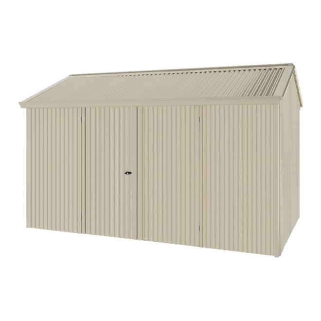 Handi-Heritage Shed H4 3.96X2.52 Roof:Merino Wall:Merino Front/Rear Double Door