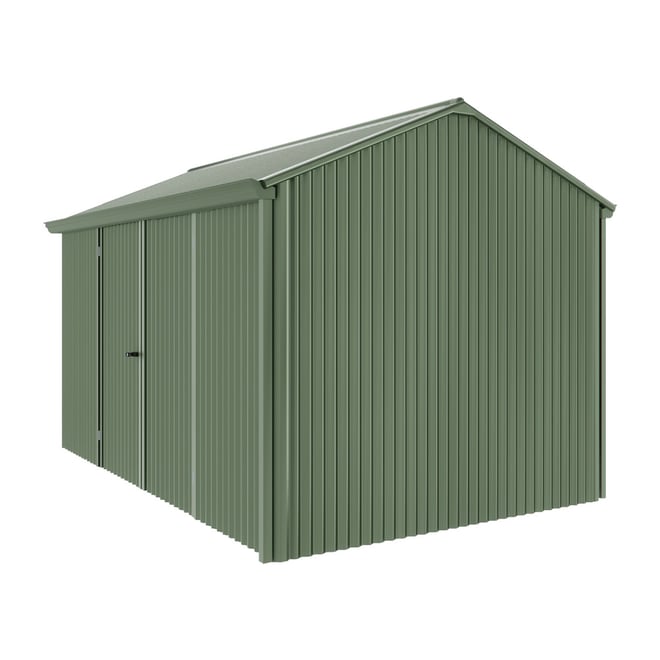 Handi-Heritage Shed H4 3.96X2.52 Roof:Rivergum Wall:Rivergum Front/Rear Double Door