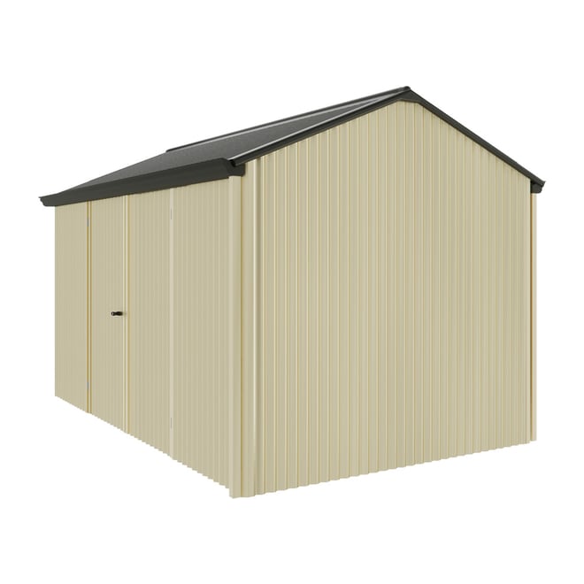 Handi-Heritage Shed H4 3.96X2.52 Roof:Slate Grey Wall:Primrose Front/Rear Double Door