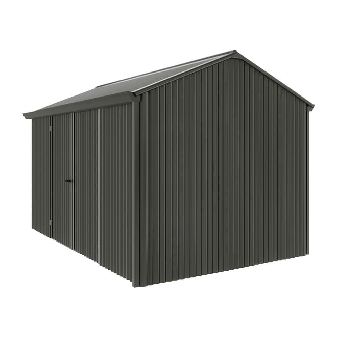 Handi-Heritage Shed H4 3.96X2.52 Roof:Slate Grey Wall:Slate Grey Front/Rear Double Door