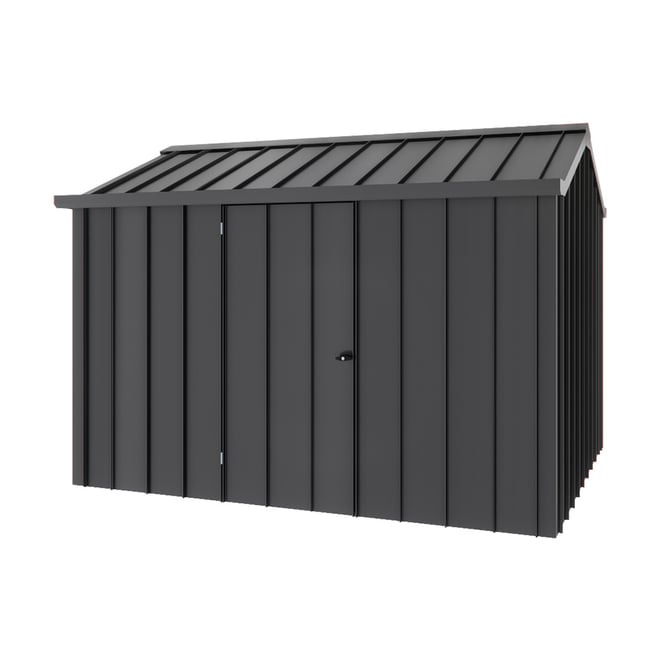Handi-Hilander Garden Shed HH2 3.25x2.63m Gutter Side Door Gun Metal Grey