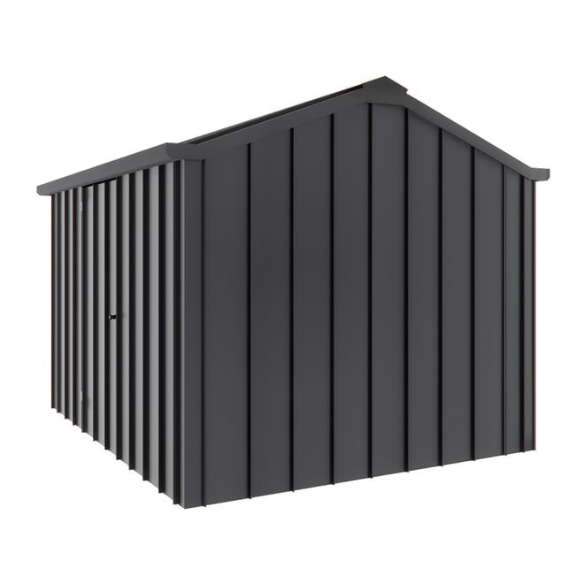 Handi-Hilander Garden Shed HH2 3.25x2.63m Gutter Side Door Gun Metal Grey