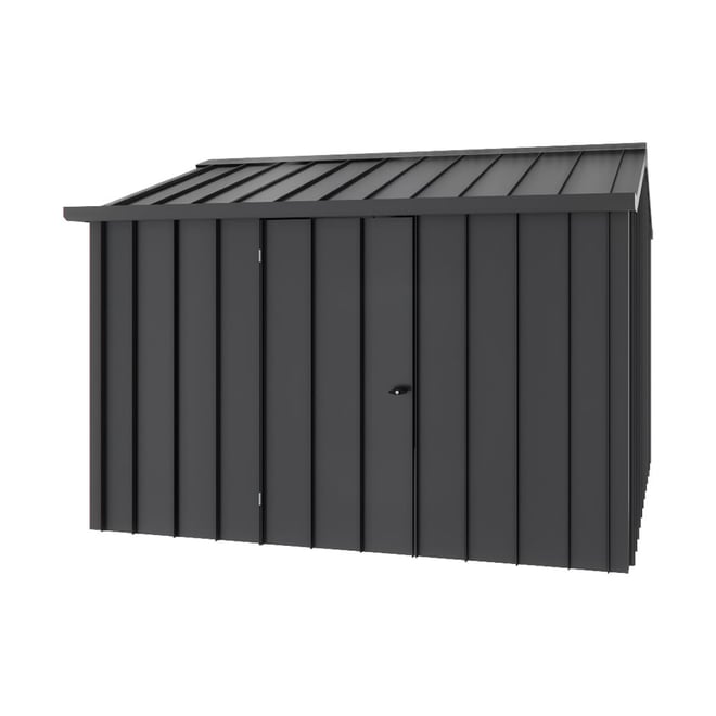 Handi-Hilander Garden Shed HH3 3.25x3.40m Gutter Side Door Gun Metal Grey