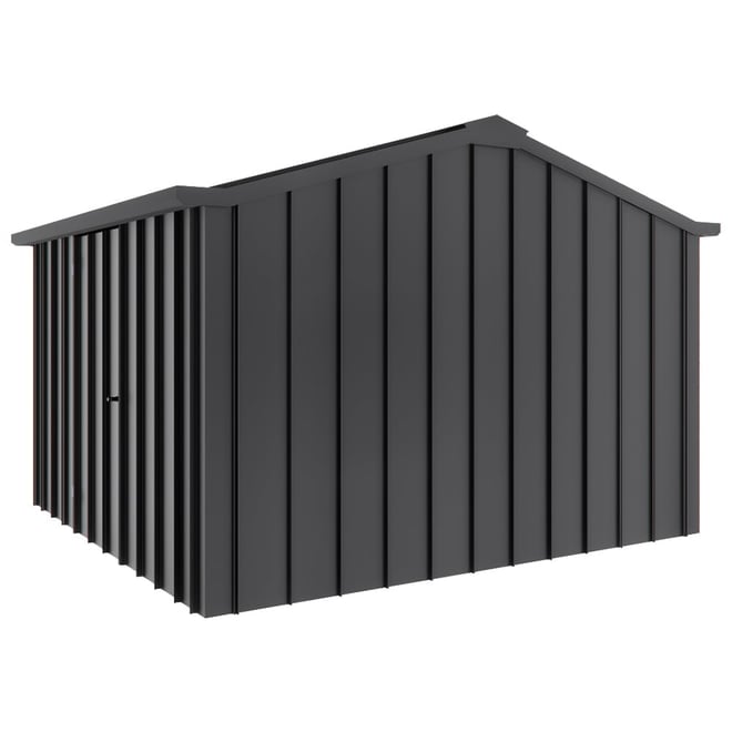 Handi-Hilander Garden Shed HH3 3.25x3.40m Gutter Side Door Gun Metal Grey