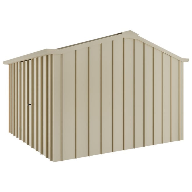 Handi-Hilander Garden Shed HH3 3.25x3.40m Gutter Side Door Merino
