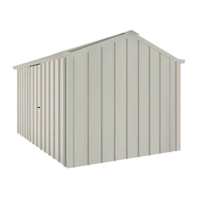 Handi-Hilander Garden Shed HH4 4.00x2.63m Gutter Side Door Off White