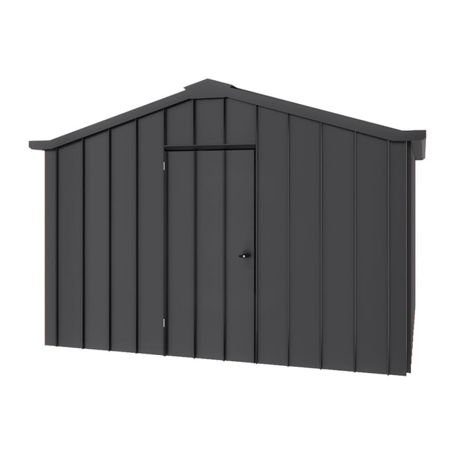 Handi-Hilander Garden Shed HH3 3.25x3.40m Gable End Door Gun Metal Grey