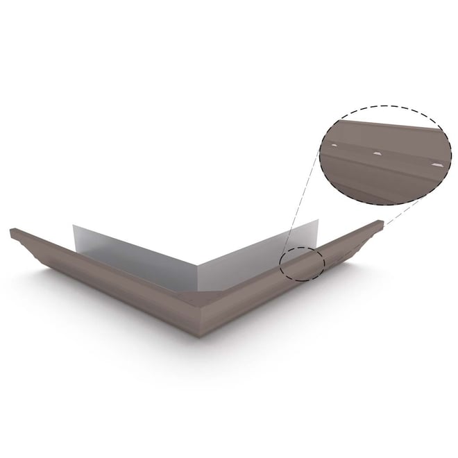 HK Gutter External Mitre Slotted Banyan Brown