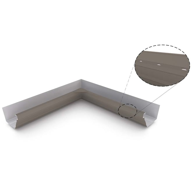HK Gutter Internal Mitre Slotted Driftwood