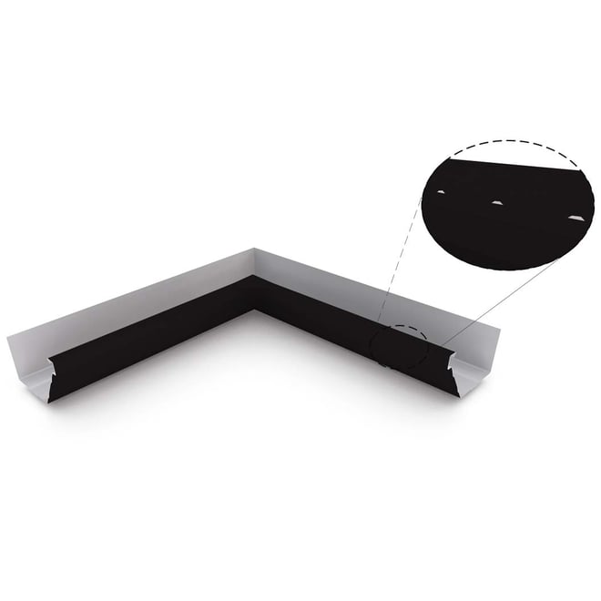 HK Gutter Internal Mitre Slotted Ebony