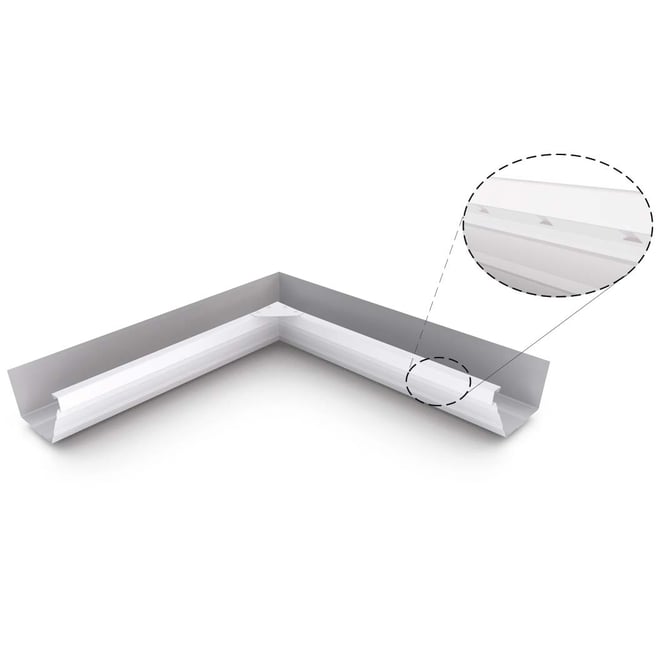 HK Gutter Internal Mitre Slotted Off White