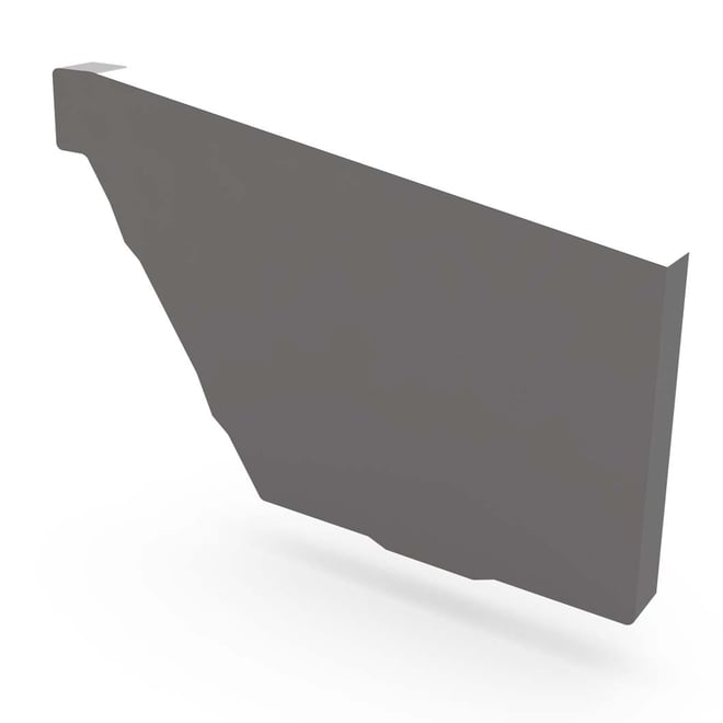 HK Gutter Stop End Right Hand Cobblestone