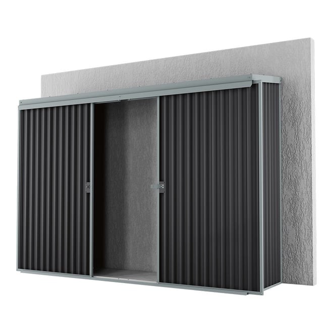 Handi-Locker Wall Mount Shed Gun Metal Grey