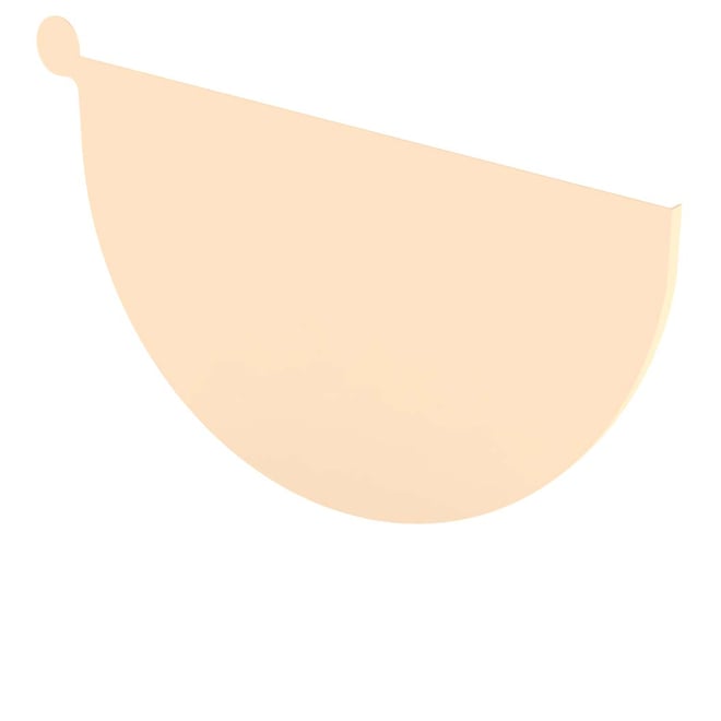 Half Round Gutter Stop End Left Hand Smooth Cream