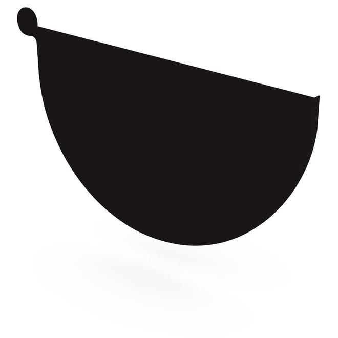 Half Round Gutter Stop End Left Hand Ebony