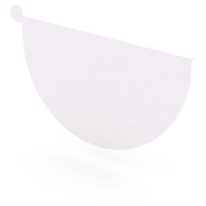 Half Round Gutter Stop End Left Hand Off White