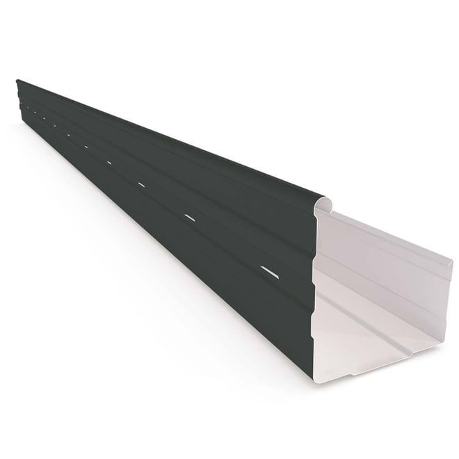 Hi-Square Gutter Slotted Gun Metal Grey