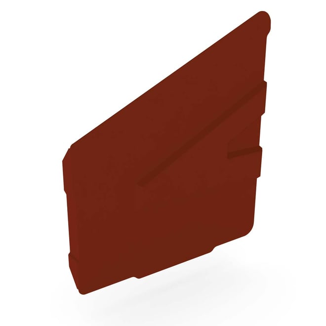 Hi-Square Gutter Stop End Left Hand Heritage Red
