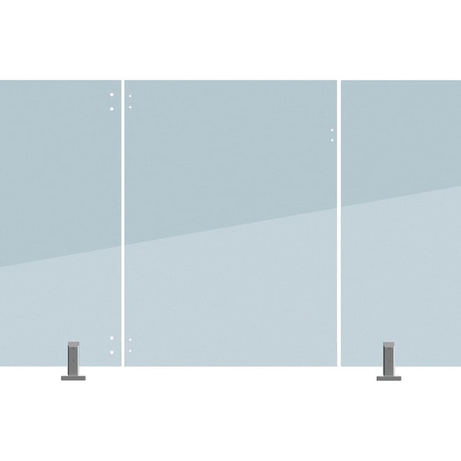 Frameless Glass Fencing Hinge Panel 12mm Thick 1500 W x 1200mm H