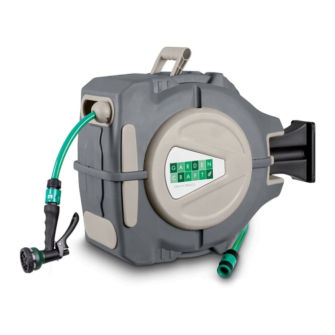 Garden Craft Retractable 20m Hose Reel