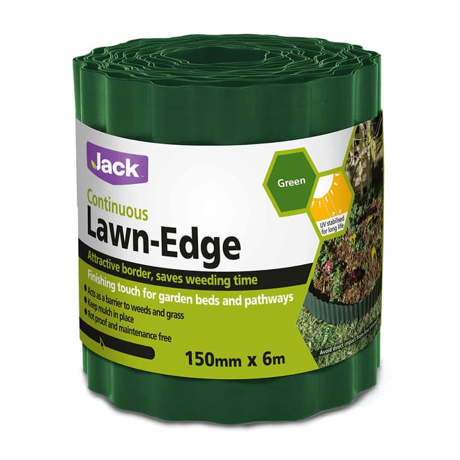 Continuous Corrugated Lawn Edge 150mm x 6m Green