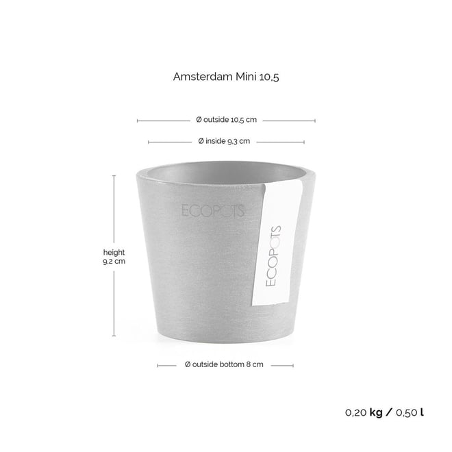 Amsterdam Eco Pot 10.5CM Dark Grey
