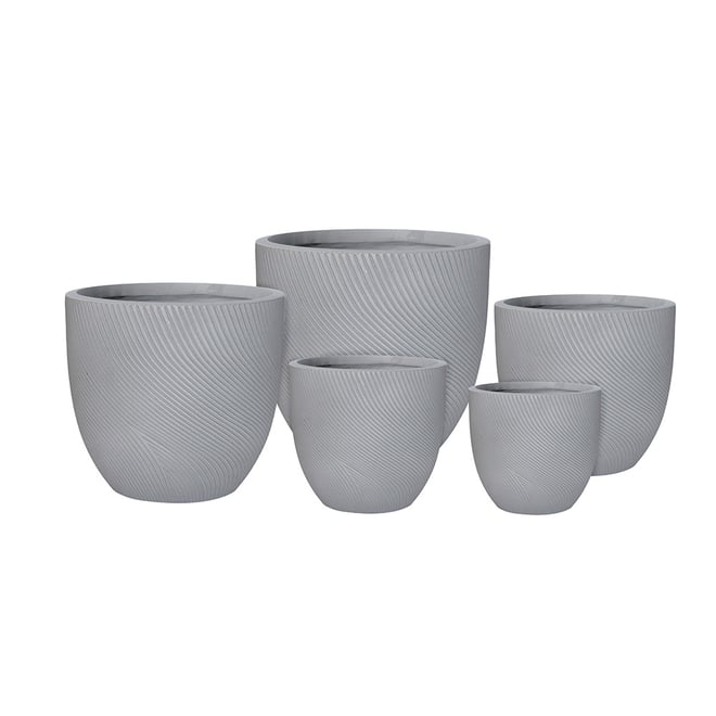 Helix Egg Pot 50x47cm Grey Extra Large