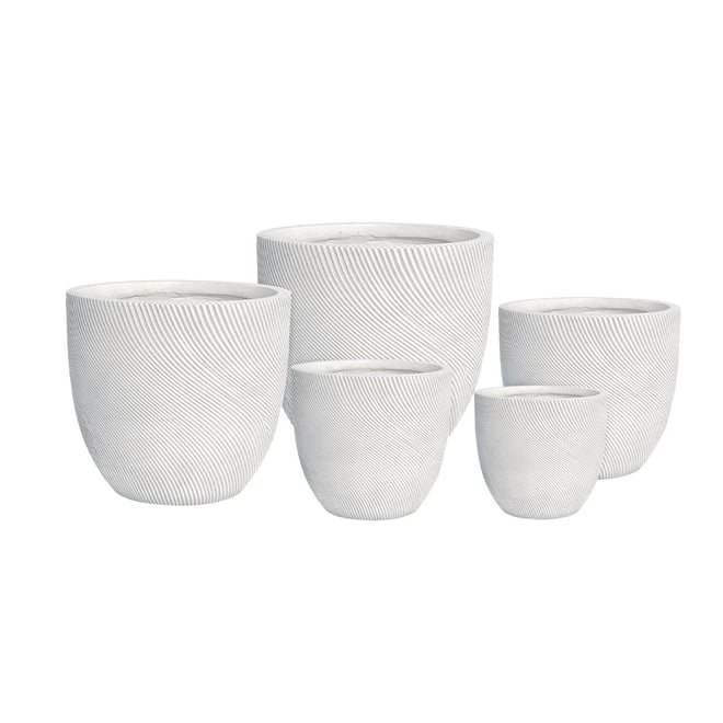 Helix Egg Pot 24x23cm White Extra Small
