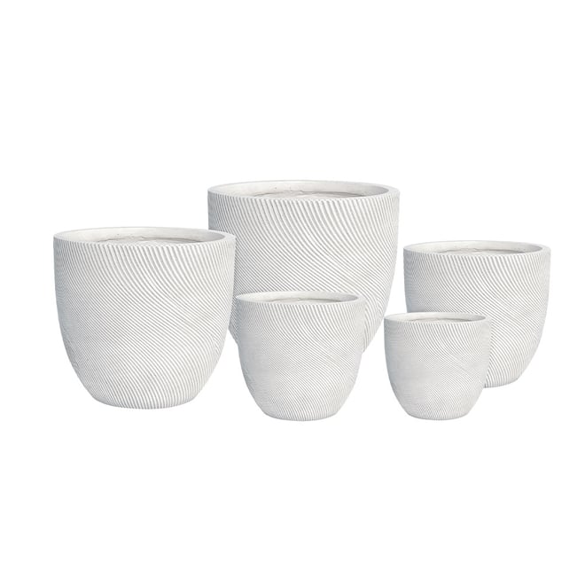 Helix Egg Pot 50x47cm White Extra Large