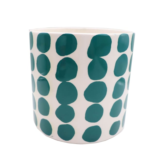Spotty Pot Green 15.5X15.5cm
